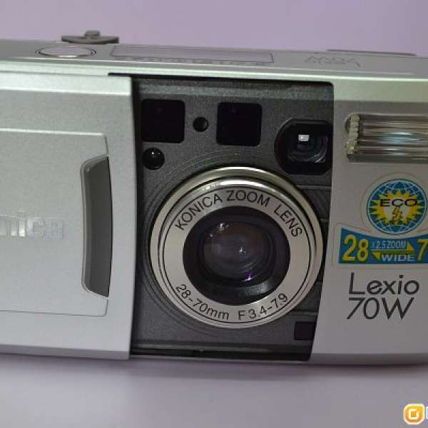 Konica Lexio 70W 菲林相機  有28mm 廣角,有曝光補償+1.5ev 有微距的 Mju II