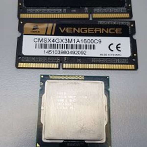 i5 2400 CPU 加4GX2 DDR3 Notebook Ram