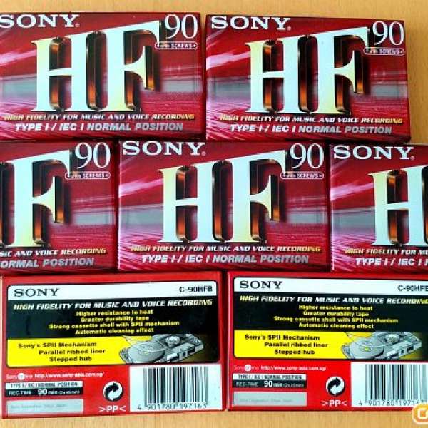 全新SONY HF90 - C-90HFB  Cassette 錄音帶