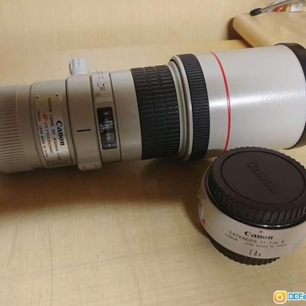 Canon 400mm F5.6 L 及 Canon 1.4X ii 送包鏡布及filter