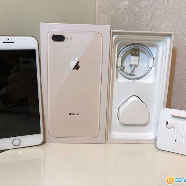 iPhone 8 Plus Gold金色64GB 99% NEW 全新配件 延長2年保養 有贈品