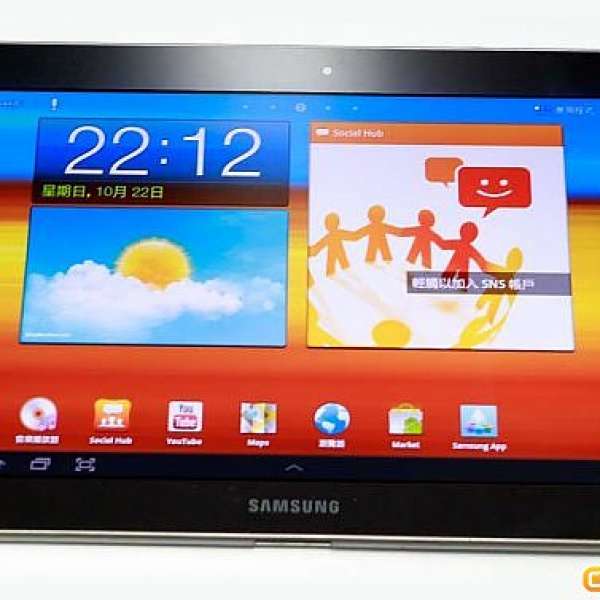 有9成新可插SIM咭上網有貼淨板Samsung Galaxy Tab 10.1 GT-P7500 3G 16GB平板一張...