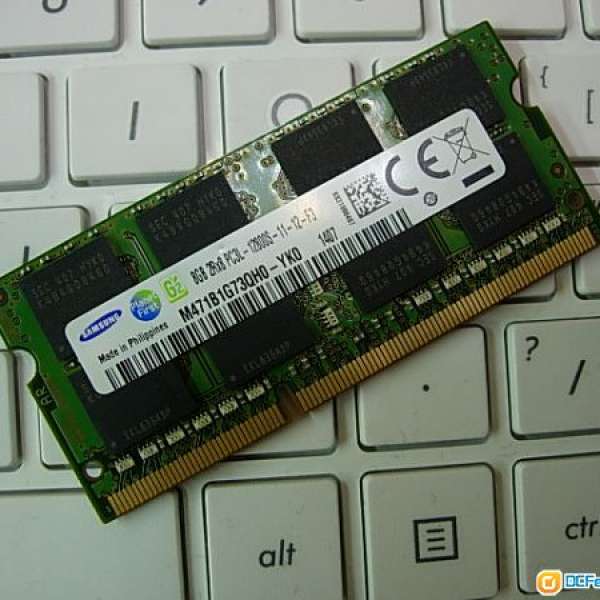 Samsung 8GB PC3L 12800S 1600 1.35V notebook ram雙面16粒chipset