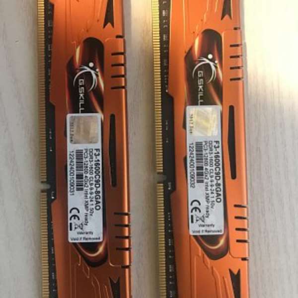 G.SKILL DDR3 1600 4G X 2