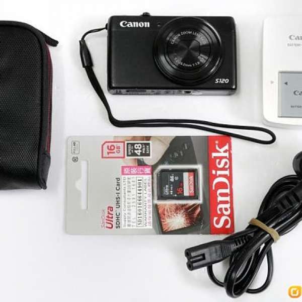 9成新無盒良好Canon PowerShot S120 有1.8大光圈1030萬像素相機送16gb Card &相機袋