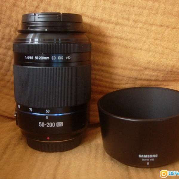 ( 新淨 ) Samsung  NX 50-200 OIS  黑色長鏡 + 原裝 Hood