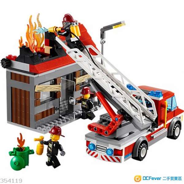 全新未開 LEGO Fire Emergency Set 60003 鋼梯消防車救火