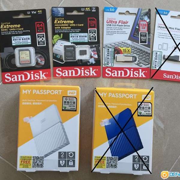 Sandisk Card & WD HDD