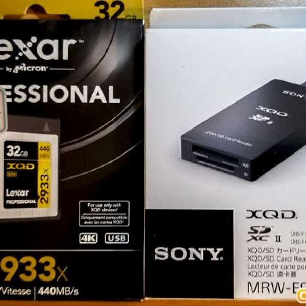 Lexar 32G XQD , Sony MRW-E90 XQD reader