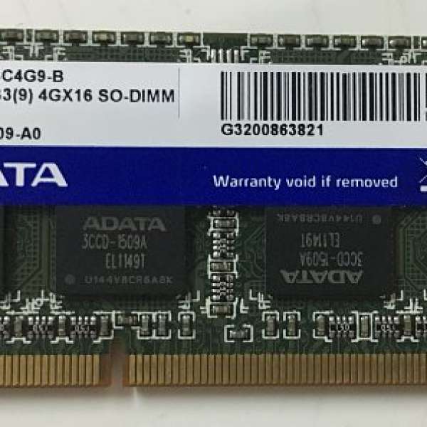 ADATA DDR3 1333 4GB notebook ram
