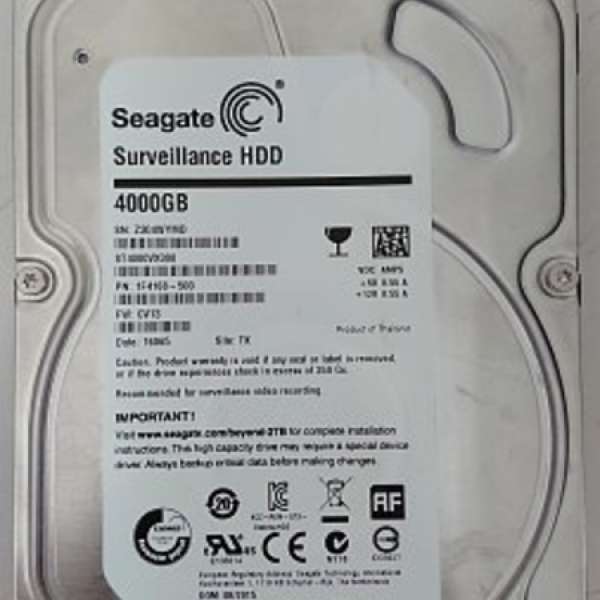 Seagate Surveillance 4TB HDD hard disk