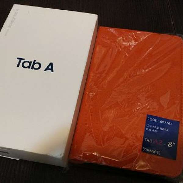三星Samsung Galaxy Tab A2 8“ LTE 連橙色皮套