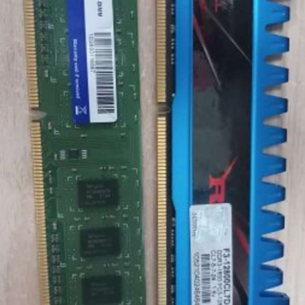 DDR3 1600 2GB RAM 共兩條