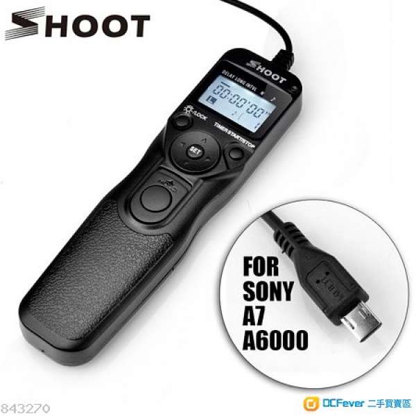 SHOOT RM-VPR1 Selfie LCD Timer Remote Control Shutter Release Cable