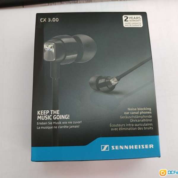 放100%全新 水貨 Sennheiser CX3.00 黑色 耳機 Earphone 行貨賣緊4xx