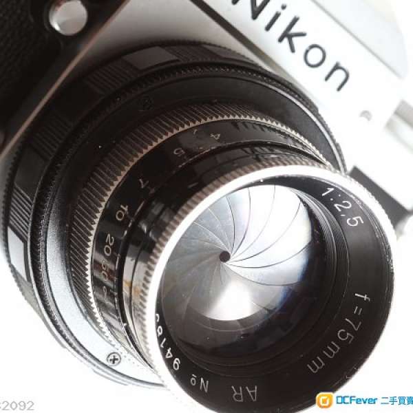 Kern Yvar AR 75mm f/2.5 (改Nikon )罕有冇膜白玻璃， 超高解象微旋瑞士電影鏡，D85...
