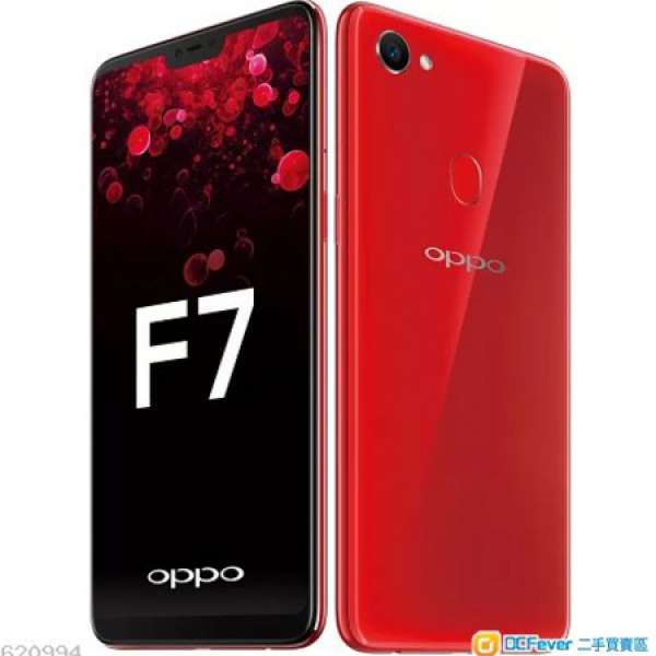 Oppo F7 4+64GB 紅色全套 99.99% 新