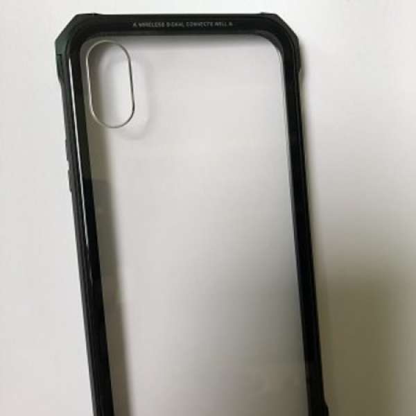Iphone X 金屬框玻璃底Case