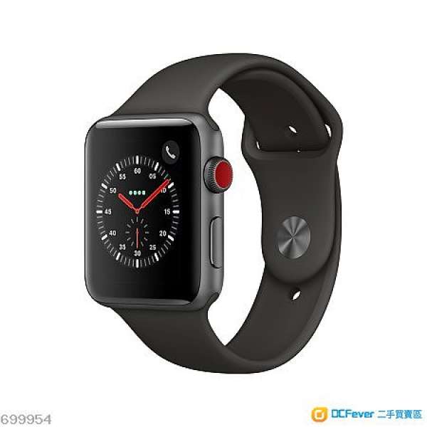 *未拆封 全新Apple watch Sport GPS+Cell *LTE*Series 3 *42mm 黑色 香港行貨*跟CS...