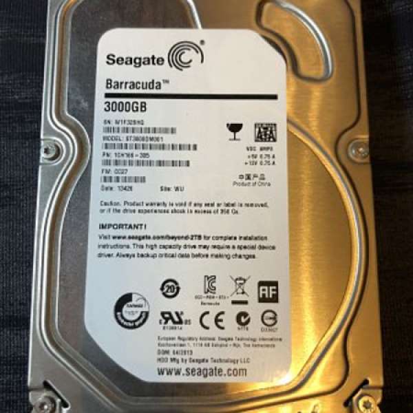 Seagate ST3000DM001 3TB 7200rpm HDD