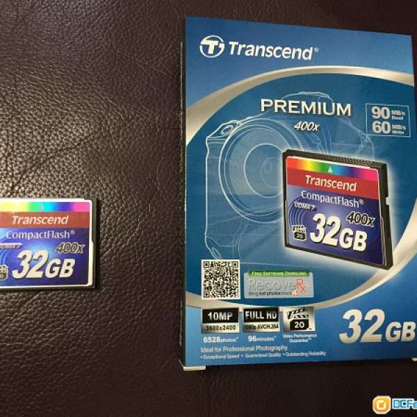 Transcend UDMA7 32GB CF card 全套有單有盒, 原裝行貨終身保用
