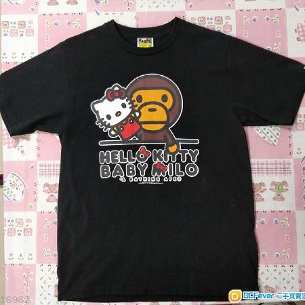 Bape T-shirt Hello Kitty Crossover M碼 連 環保袋 100%真品