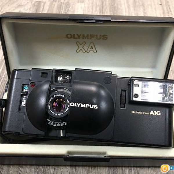 新淨Olympus XA菲林相機連A16閃光燈