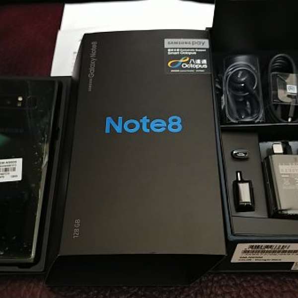 99%新 samsung  Note8 Note 8  128GB 黑色 全套香港行貨