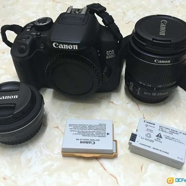 Canon 650D 原裝鏡頭+ EFS 24mm f/2.8 STM 半賣半送