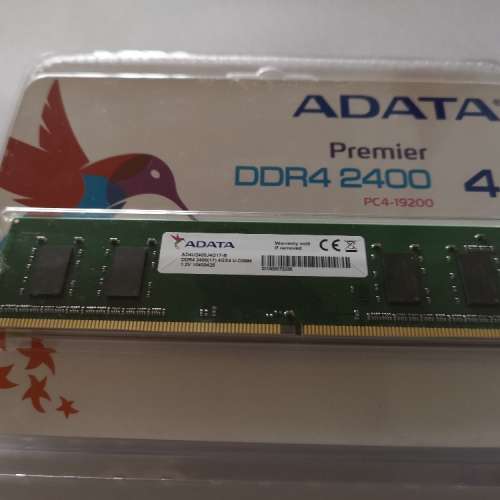 全新 ADATA 4GB 2400MHz DDR4 DESKTOP RAM