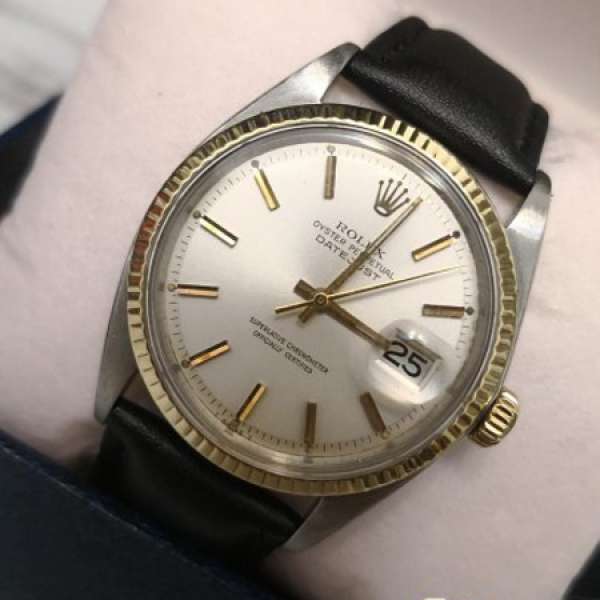 Rolex Oyster Perpetual datejust 1601 金鋼 粉銀面36 mm