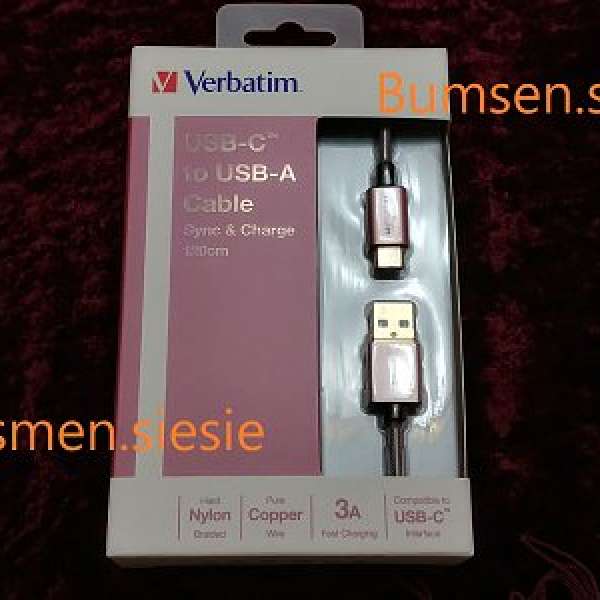 全新 Verbatim Sync & Charge Cable USB-C To USB-A (40元 金鐘站交收)