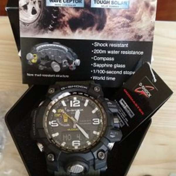 新的舊不了 Casio G-shock Mudmaster 大泥王 GWG-1000-1a3 軍綠色 (新收禮物)