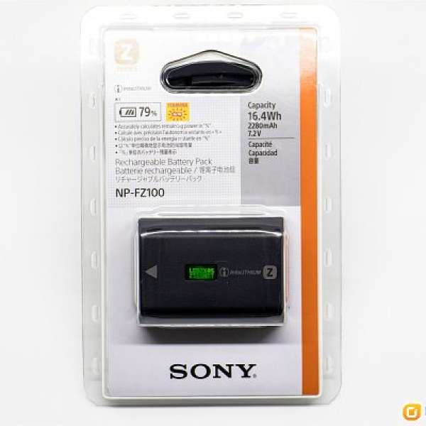 全新 Sony NP-FZ100 電池 (A7R iii / A9 用)