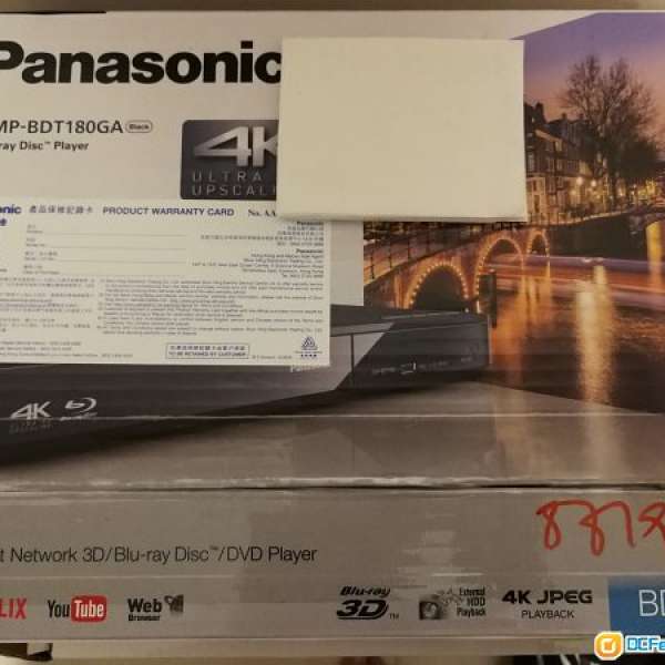 全新行貨 Panasonic DMP-BDT180 4K 3D 藍光碟 Blu-Ray 播放機