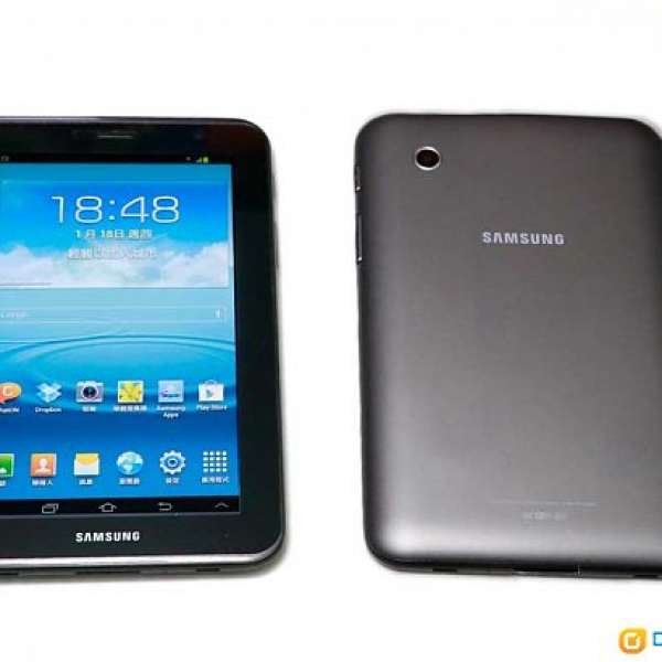 新淨可打電話有防花貼Samsung Tab 2 GT-P3100 7吋 3G版8GB WIFI平板一張連usb叉電線