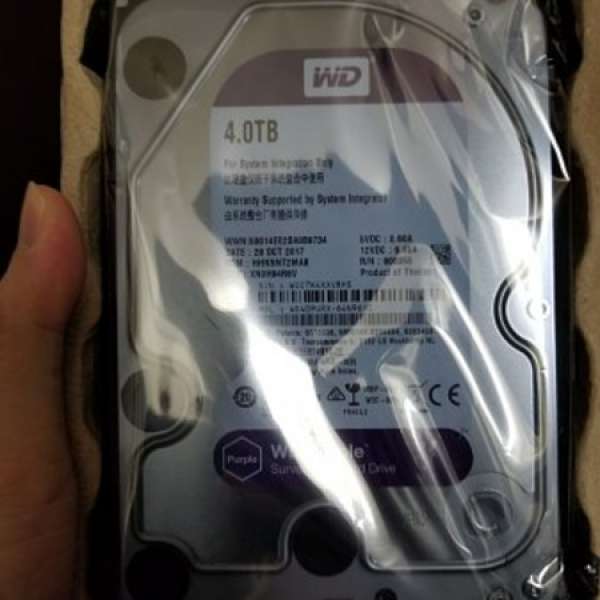 100% 全新紫色WD 4TB DVR HDD
