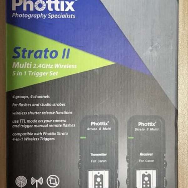 Phottix Strato II Wireless Flash Trigger Multi 5-in-1 Set for Canon