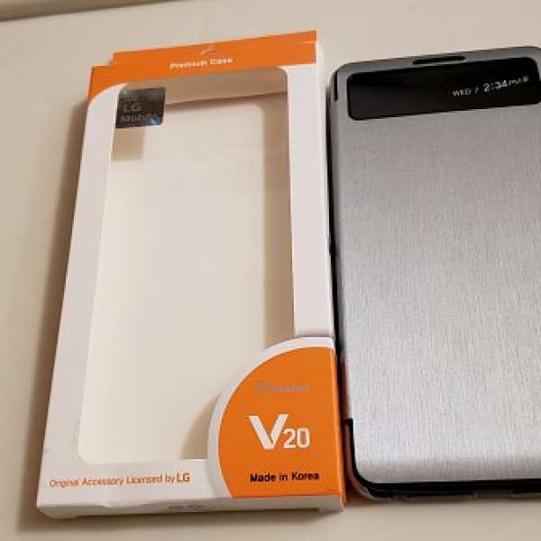 VOIA 韓國制 LG V20 銀色揭蓋 Flip case 保護套 全新