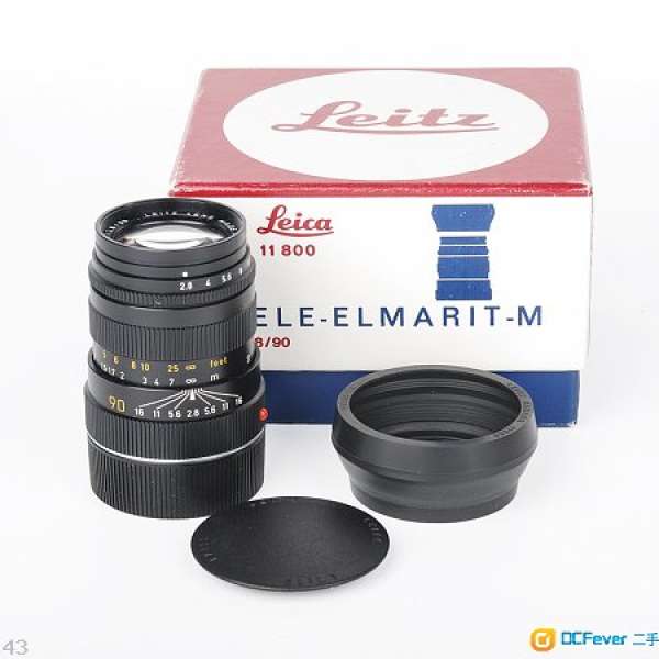 Leica tele-elmarit 90/2.8 black lens 瘦九