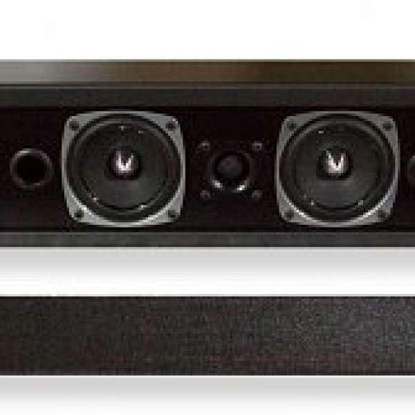 LEON Horizon Center Speaker w/ 4" Woofers 1" Tweeter Black Hz414-C