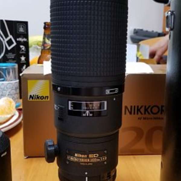 Nikon 200mm F4 微距鏡&原廠遮光罩