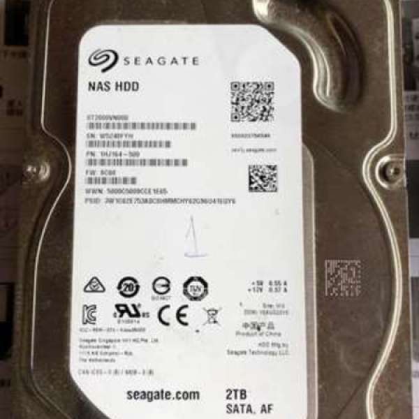 無壞磁區 Seagate 2TB NAS HDD (5900rpm, ST2000VN000, 共四隻，物品價格為一隻價錢)