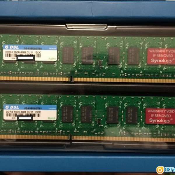 Synology ECC RAM Module Kit, 2 x 8GB (HP Gen8可用)