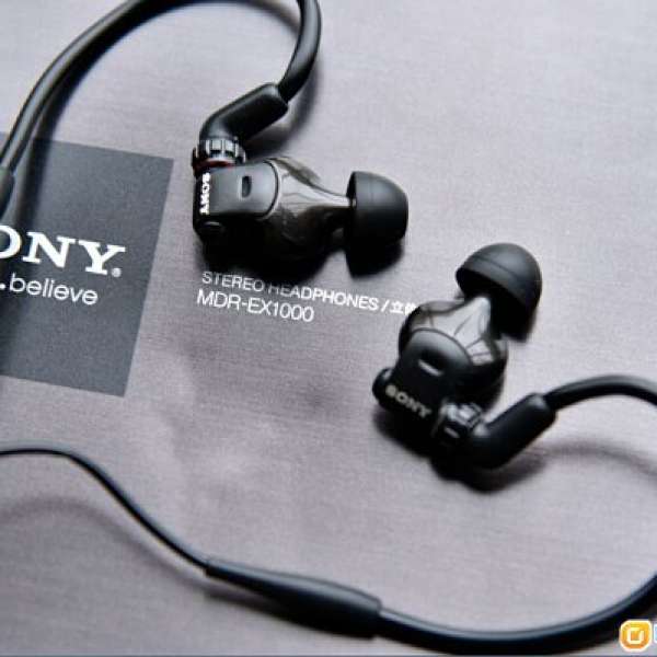Sony Ex1000 九成新，連PW 升級銅線4.4mm頭，有盒齊件 (除長短線)