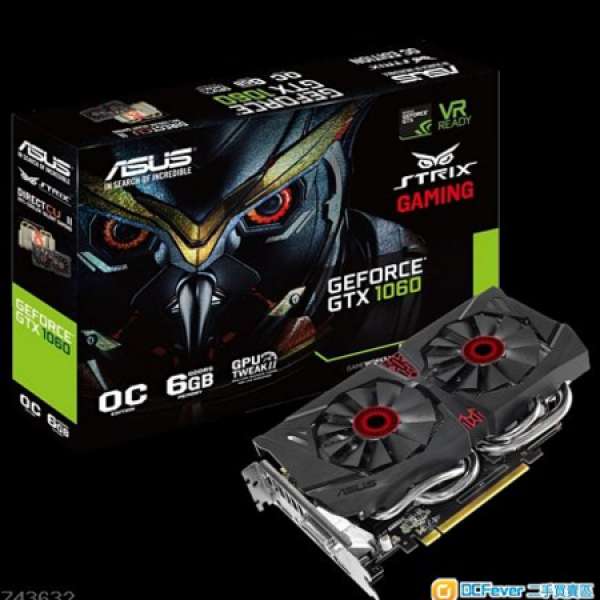 賣GTX-1060-6g Strix-DirectCU-II 4月尾買,$2600 好少用