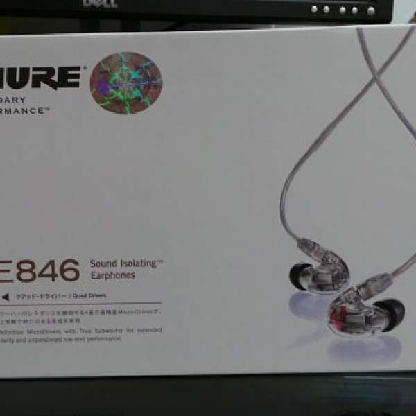 shure 846 可換耳機 fullset 有單盒 透明