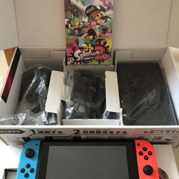 Nintendo Switch (行貨有盒有單有保養) 連Splatoon + Overcooked