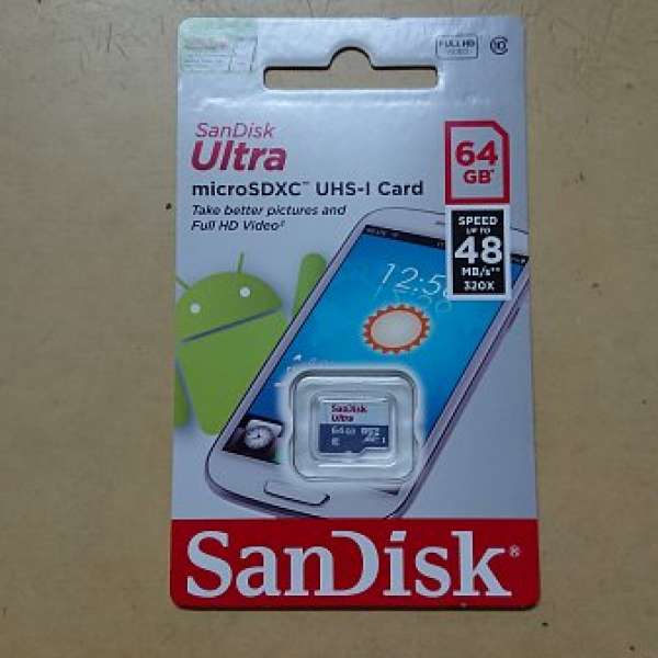 全新 SanDisk Ultra 64GB MicroSD UHS-I Card