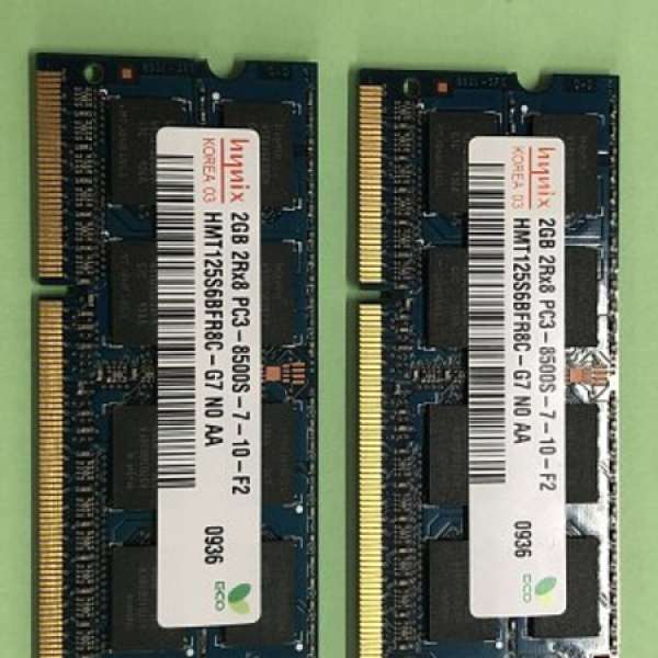 Hynix DDR3 1066 2GBx2 SODIMM Notebook Ram